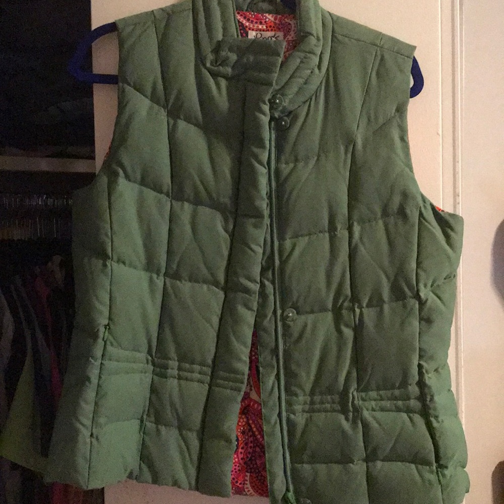 Lilly Pulitzer vest-green-puffer